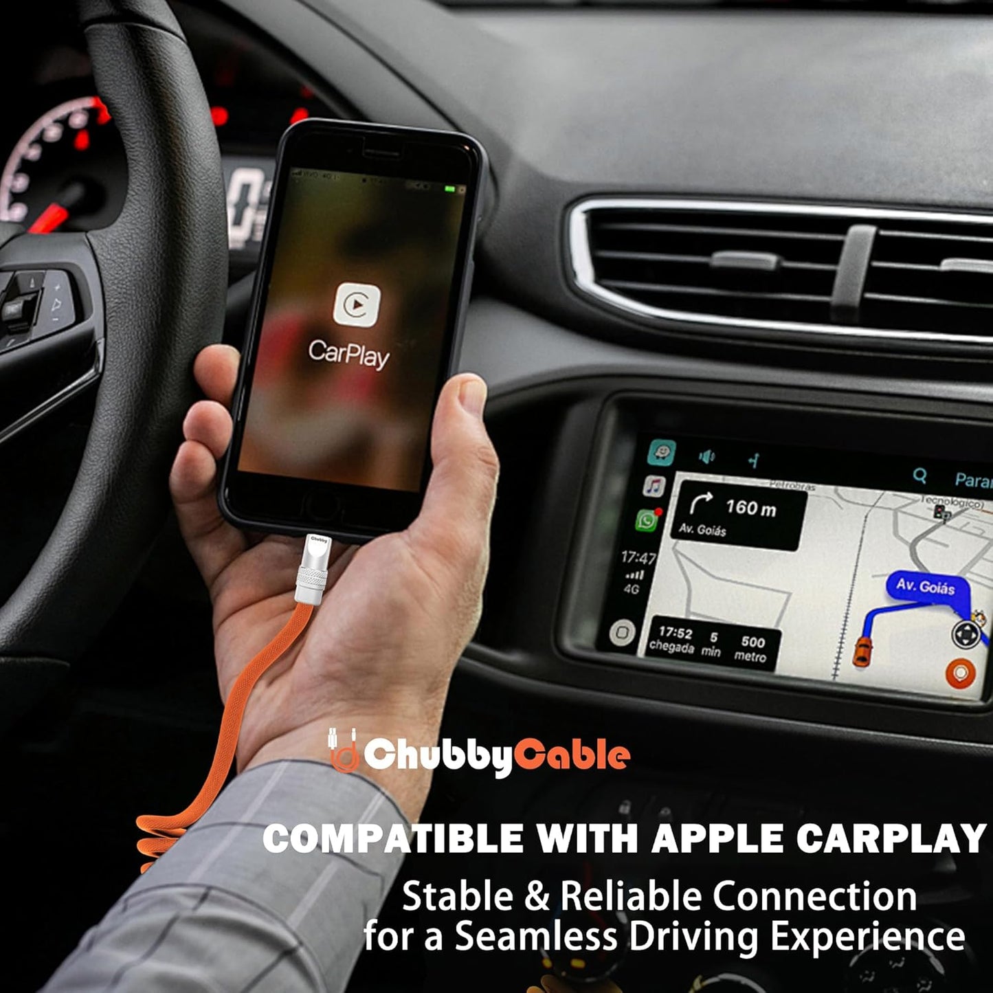 chubbycable Curly Chubby - Retractable Fast Charging Cable 240W Coiled Charger Cord for Car Durable USB-C Cable for Phones, Tablets and More, Black+Black, Type-C to Type-C, 1.3FT-2.3FT
