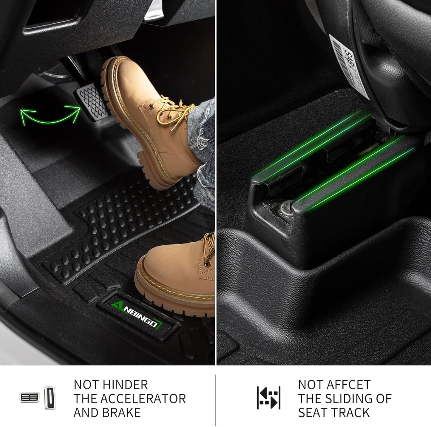 ANBINGO®-Floor Mats for Toyota Corolla 2008-2013, Corolla All Weather Car Mat, Corolla Floor Liner, TPE Rubber Liners for Corolla Accessories