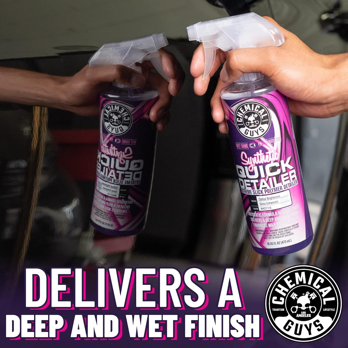Chemical Guys WAC211 Synthetic Quick Detailer, Extreme Slick Polymer Detailer, Safe for Cars, Trucks, SUVs, Motorcycles, RVs & More, 128 fl oz (1 Gallon)